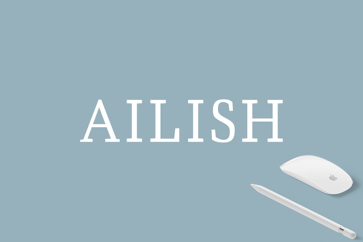 Ailish: A Unique Slab Serif Font for Creative Displays