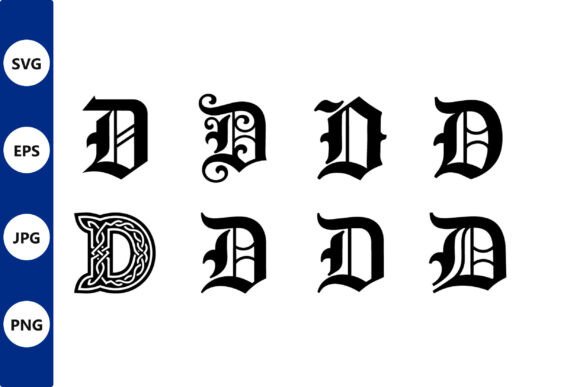 Gothic Lettering Monogram Vectors: Bold Medieval Typography for Creative Projects