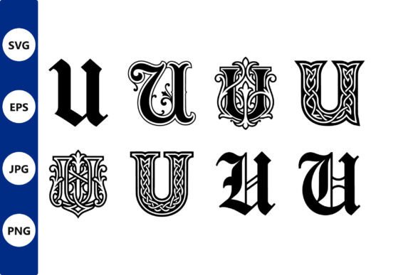 Ornamental U Monogram Vector Design: A Timeless Element for Modern Branding