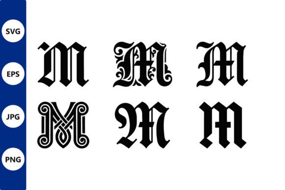 Ornate Gothic Monograms of the Letter M: A Timeless Blend of Art and Identity