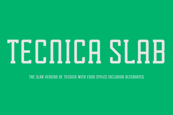 Tecnica Slab Family: A Modular, Geometric Font for Versatile Design Needs