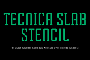 Tecnica Slab Stencil Family: A Modern Tool for Designers and Print Professionals